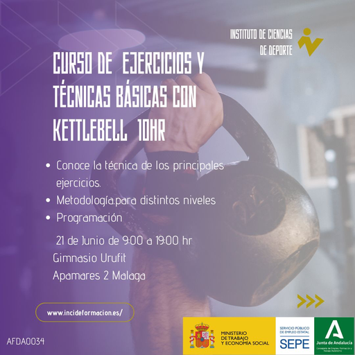 AFDA0034 Curso de Técnicas Básicas de Kettlebell